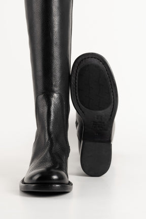 High Boot Arizona | Raw Black Calf Leather