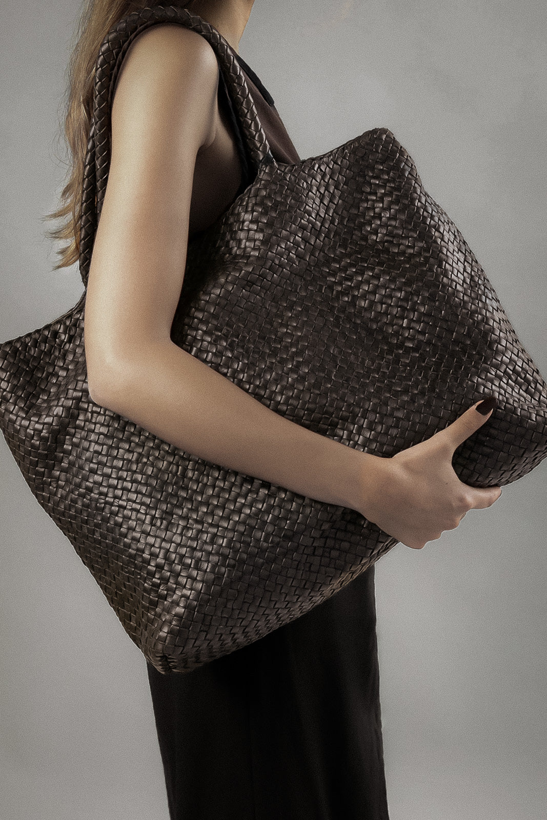 Tote Bag Class | Dark Brown Woven Calf Leather