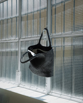 Tote Bag Class | Black Woven Calf Leather