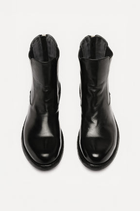 Zipper Boot Legrand | Black Washed Buffalo Leather