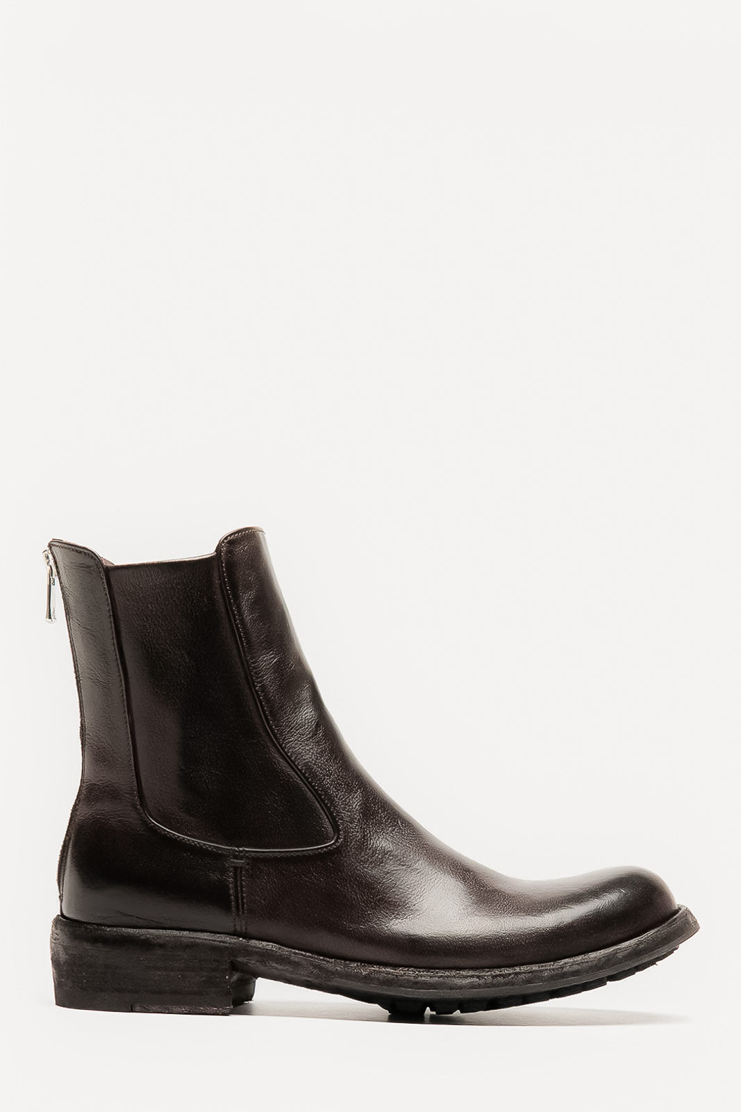 Zipper Boot Legrand | Brown Washed Buffalo Leather