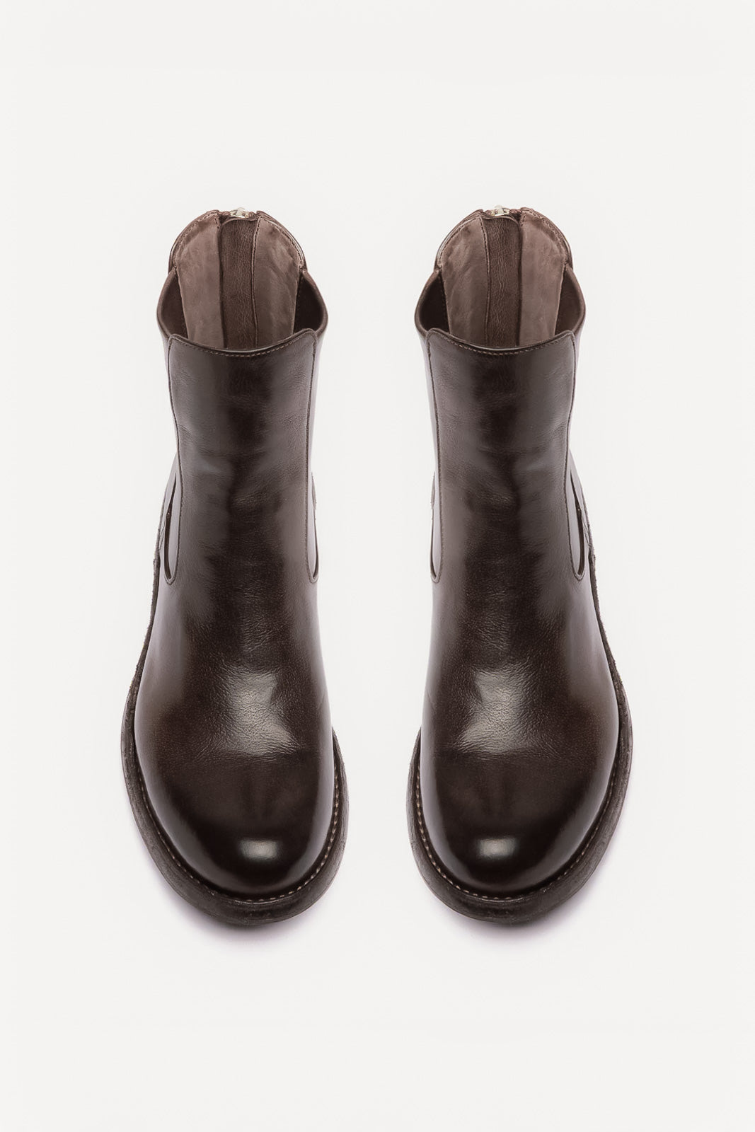 Zipper Boot Legrand | Brown Washed Buffalo Leather