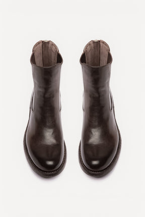 Zipper Boot Legrand | Brown Washed Buffalo Leather
