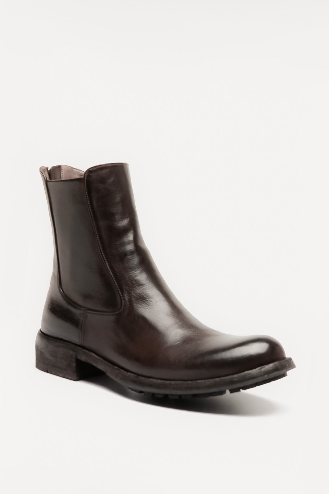 Zipper Boot Legrand | Brown Washed Buffalo Leather