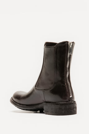 Zipper Boot Legrand | Brown Washed Buffalo Leather