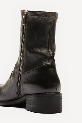 Zip-Stretch Boot Lison | Ebano Washed Buffalo Leather