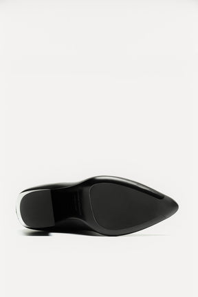 Heeled High Boot Sevre | Black Nappa Leather