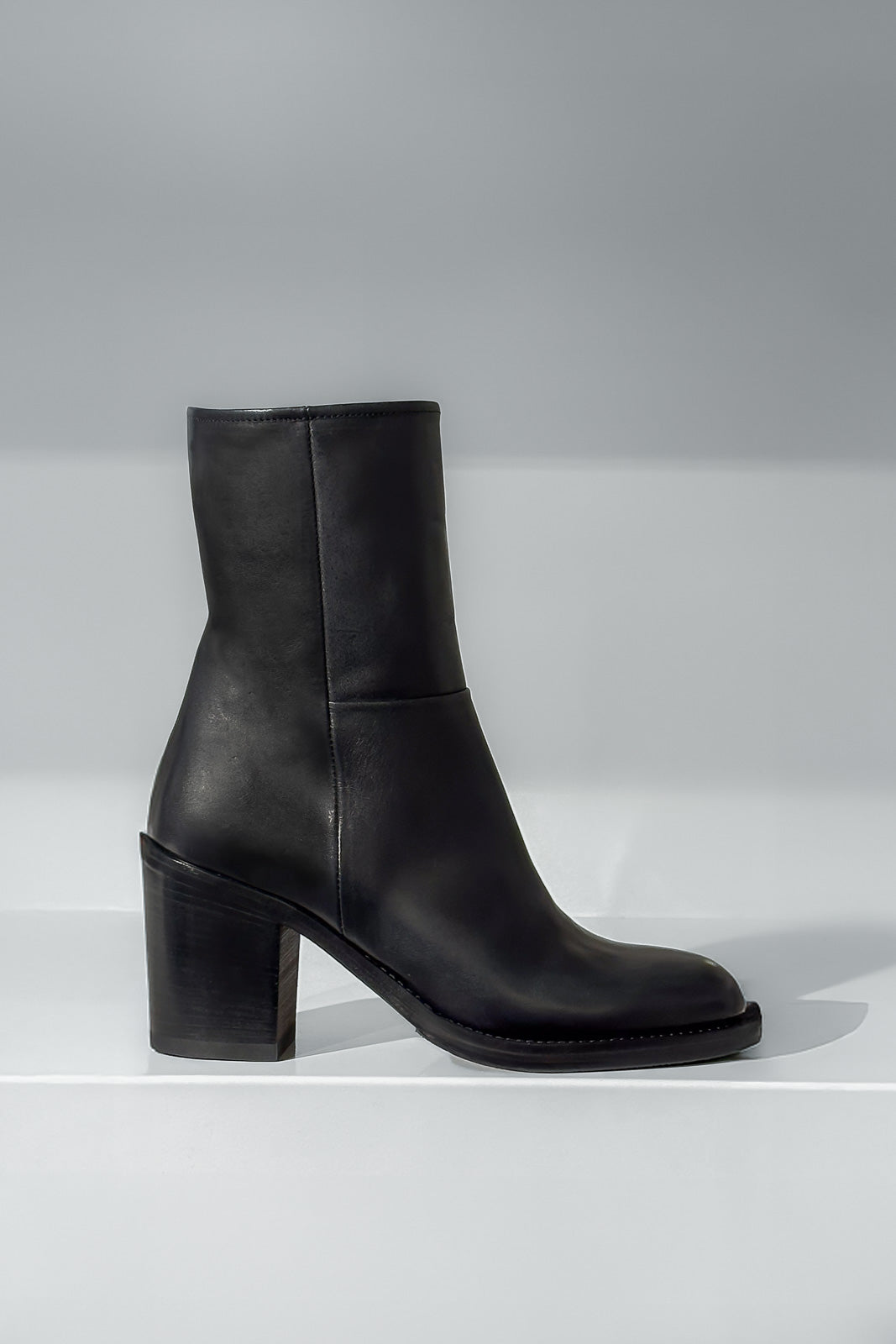 Heeled Boot Shelby | Noble Black Calf Leather