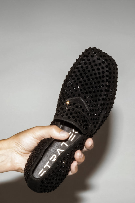 Crystal Loafer Vanity | Black Strass