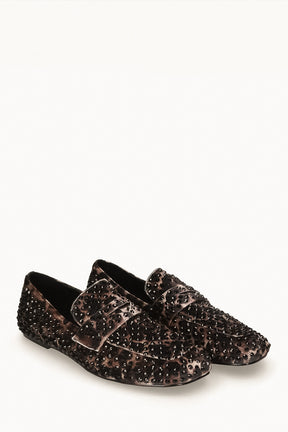 Crystal Loafer Vanity | Leopard Strass