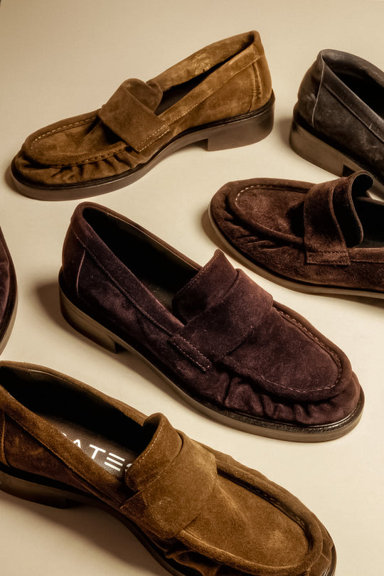 Scrunch Loafer Romy | Rich Brown Suede