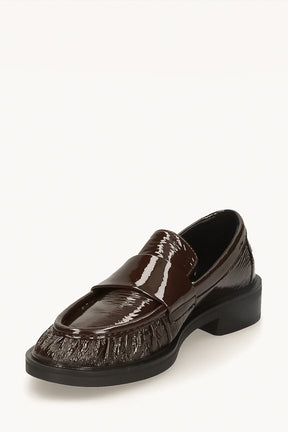 Crystal Loafer Romy | Brown Patent Nappa Leather