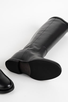 High Boot Vesna 5cm Wedge | Noble Black Calf Leather