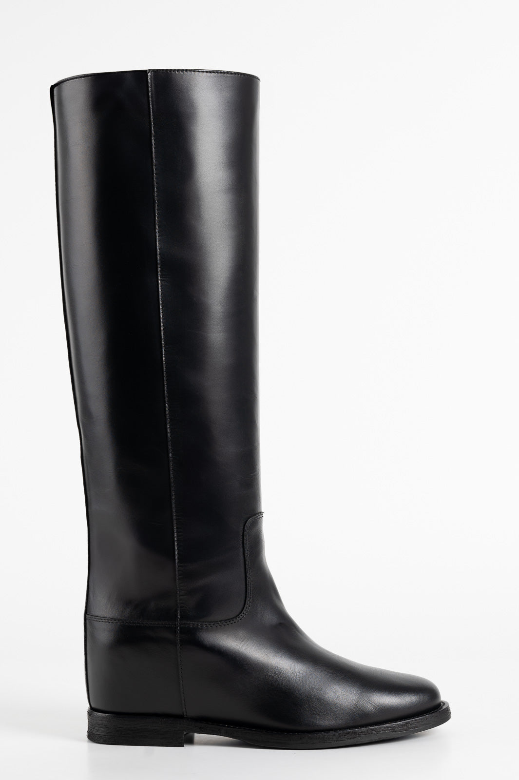 High Boot Vesna 5cm Wedge | Noble Black Calf Leather