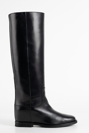 High Boot Vesna 5cm Wedge | Noble Black Calf Leather
