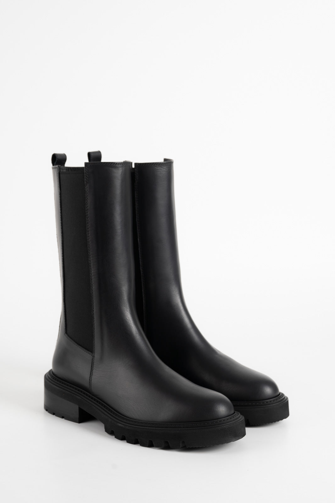 Stretch Boot Alba | Noble Black Calf Leather