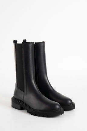 Stretch Boot Malibu | Noble Black Calf Leather