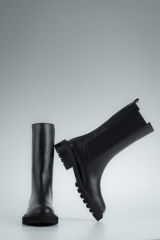 Stretch Boot Malibu | Noble Black Calf Leather