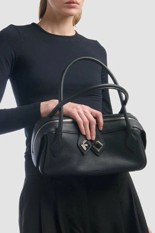 Handbag Anna | Elegant Black Calf Leather