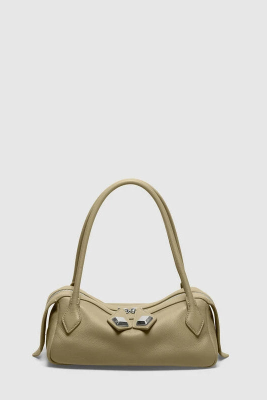 Handbag Anna | Mauve Green Calf Leather