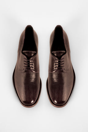 Derby Babette | Brown Washed Calf Leather