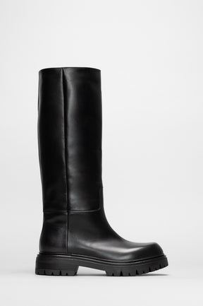 Knee-High Boot Truck | Graphite Black Calf Leather