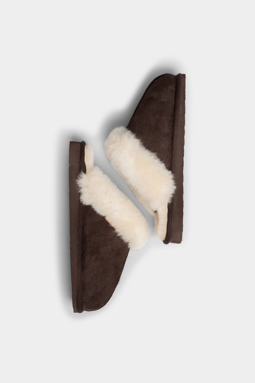 Slip-In Flat Jessica | Cacao Brown Oiled Suede Shearling