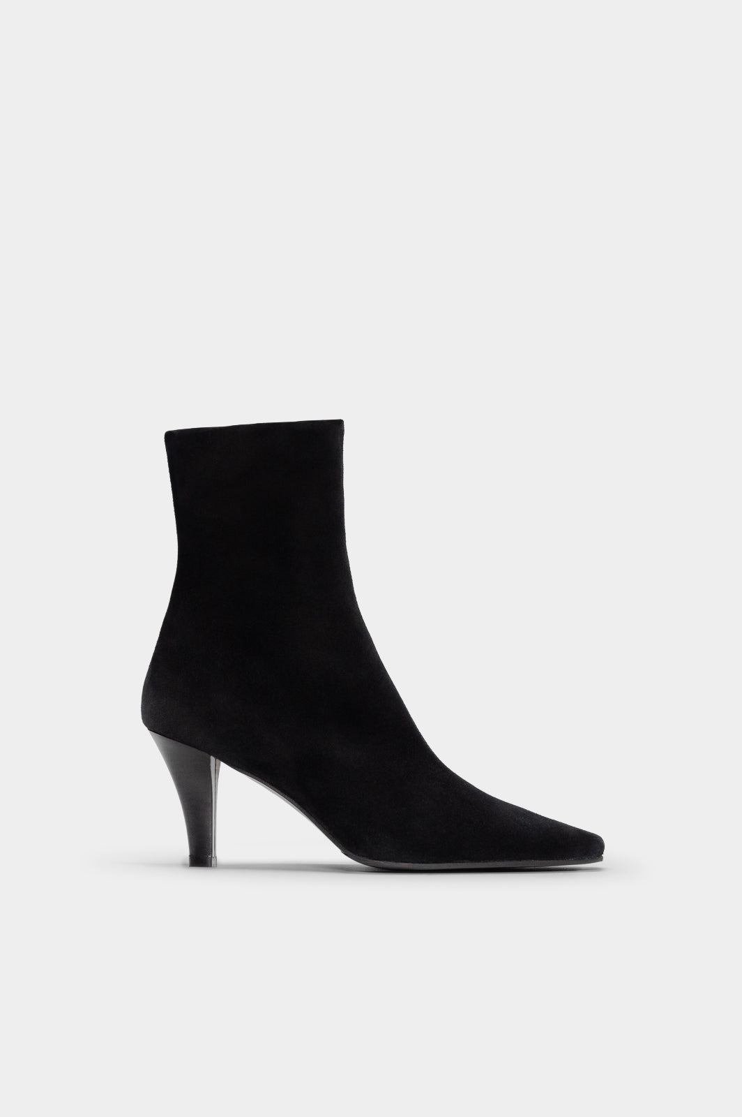 Heeled Ankle Boot Renna | Deep Black Suede