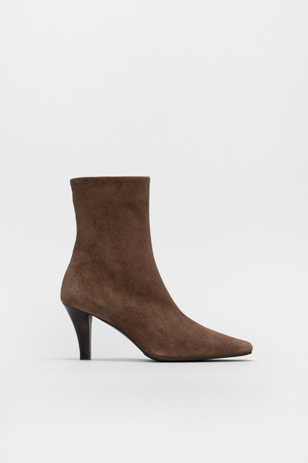 Heeled Ankle Boot Renna | Mud Brown Suede