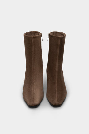 Heeled Ankle Boot Renna | Mud Brown Suede