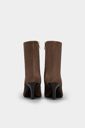 Heeled Ankle Boot Renna | Mud Brown Suede
