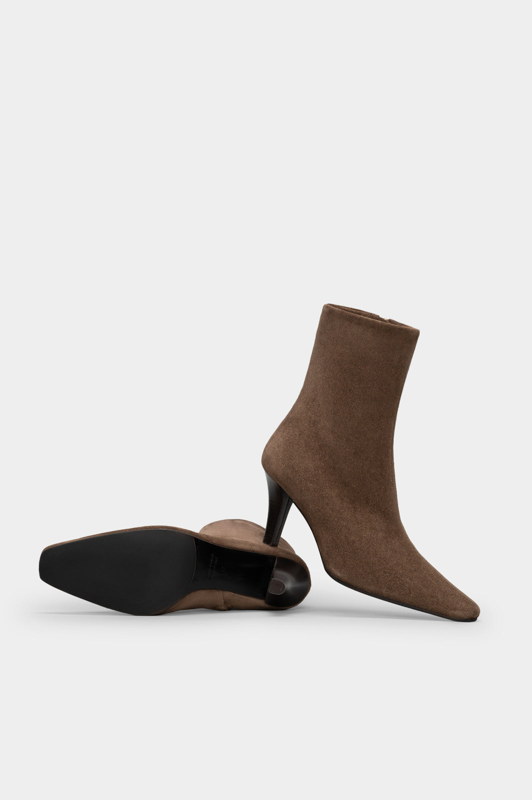 Heeled Ankle Boot Renna | Mud Brown Suede