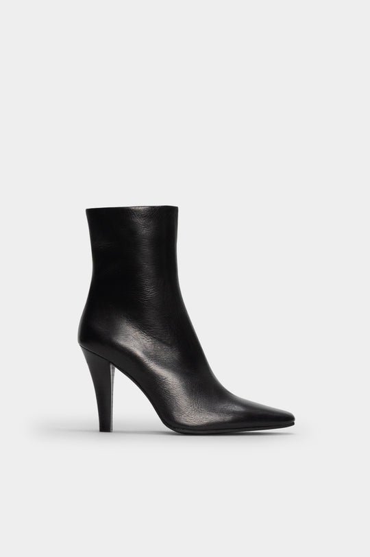 Heeled Ankle Boot Tripon | Black Calf Leather
