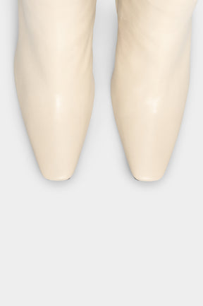 Heeled Ankle Boot Tripon | Cream White Calf Leather