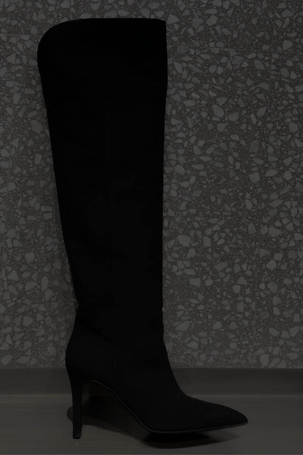 Over-Knee Boot Aveline 8cm | Midnight Black Suede