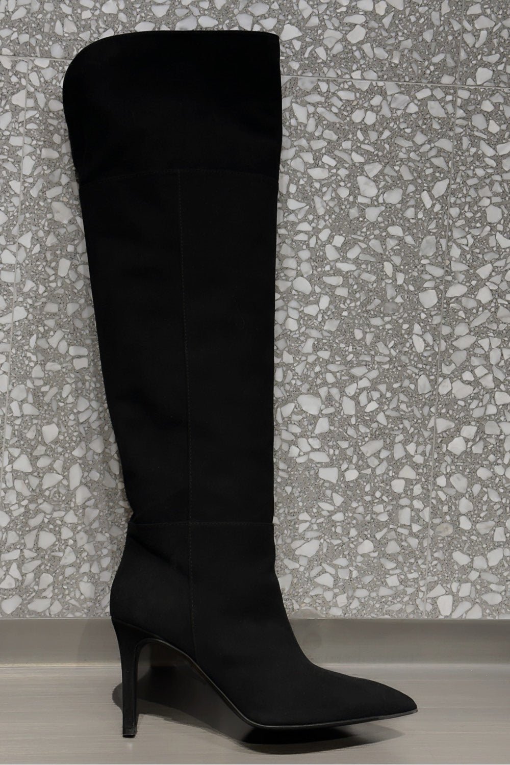 Over-Knee Boot Aveline 8cm | Midnight Black Suede