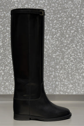 High Boot Vesna 5cm Wedge | Noble Black Calf Leather