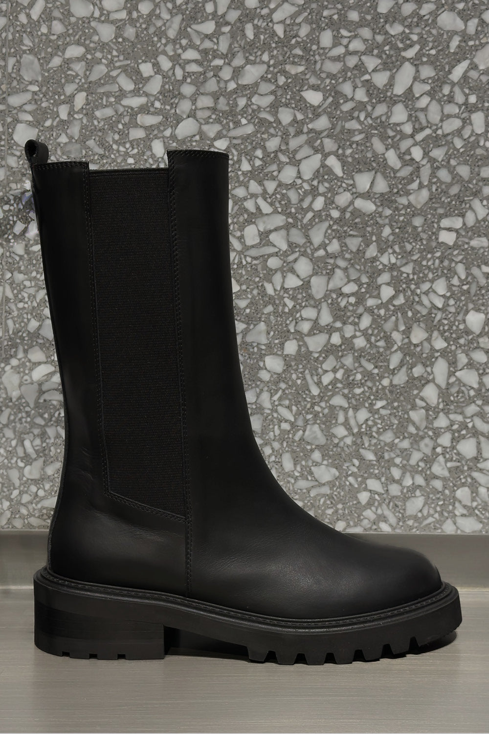 Stretch Boot Alba | Noble Black Calf Leather
