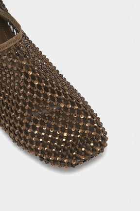 Crystal Flat Bijoux | Bronze Crystal-Embellished