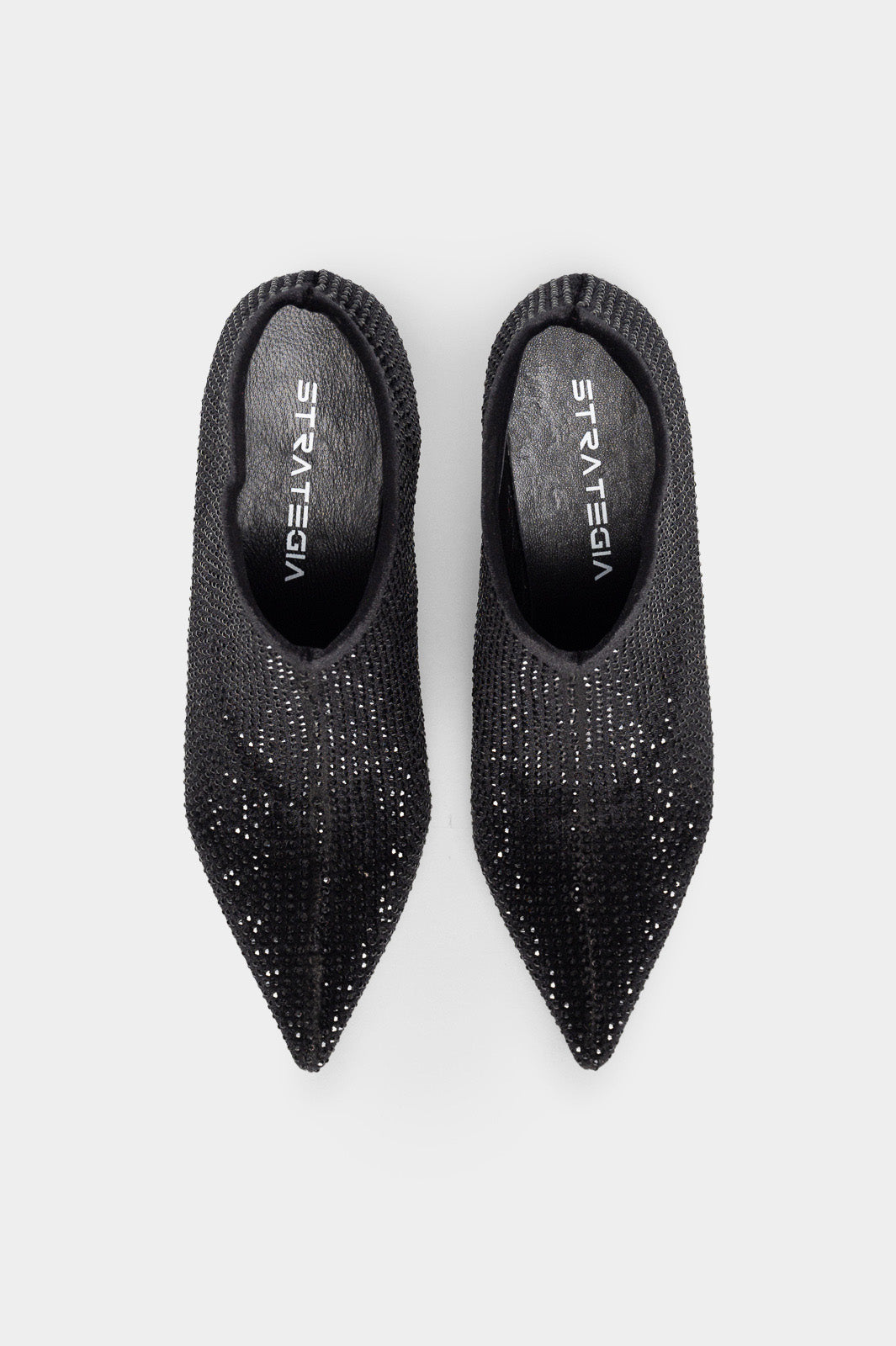 Crystal Ankle Boot Strass | Midnight Black Velvet