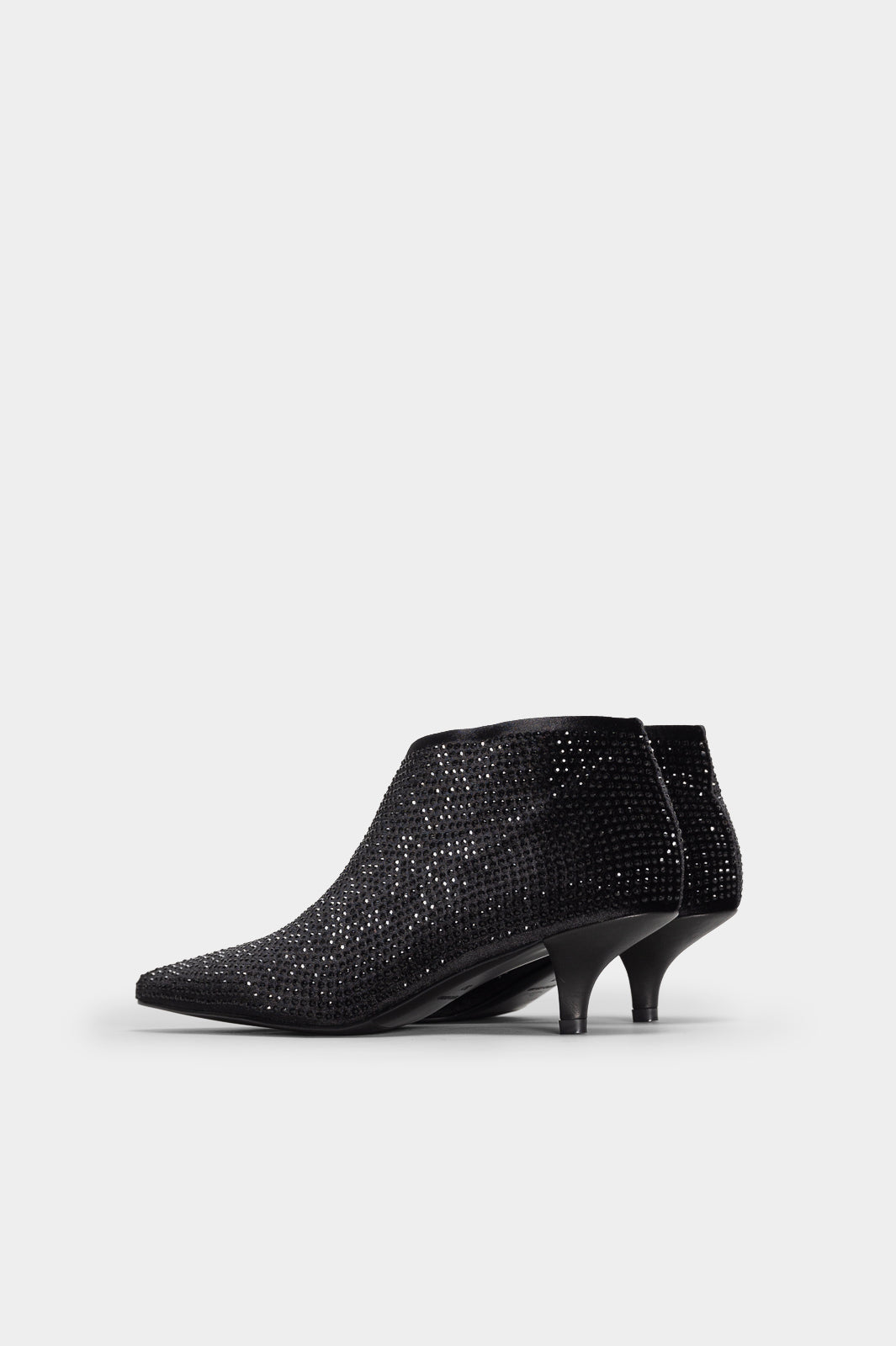 Crystal Ankle Boot Strass | Midnight Black Velvet