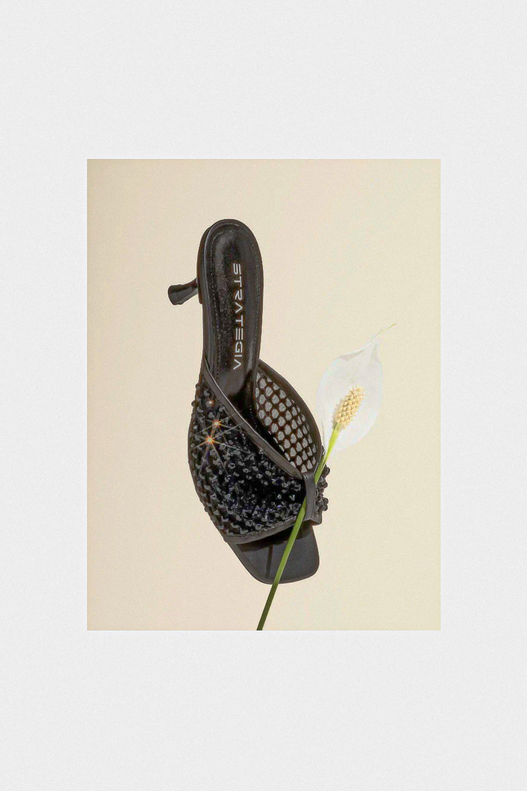 Heeled Sandal Gems | Midnight Black Crystal Strass