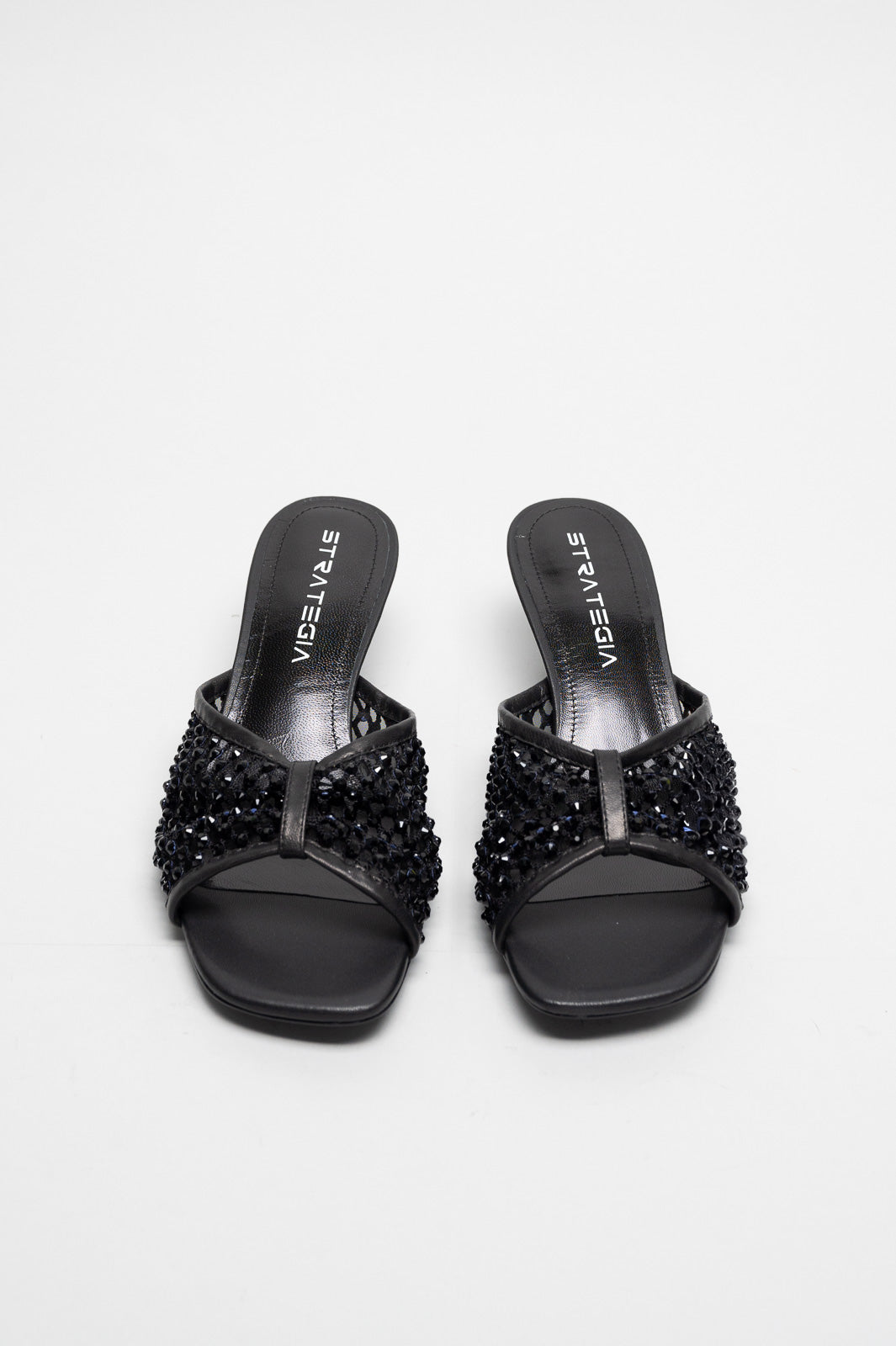 Heeled Sandal Gems | Midnight Black Crystal Strass
