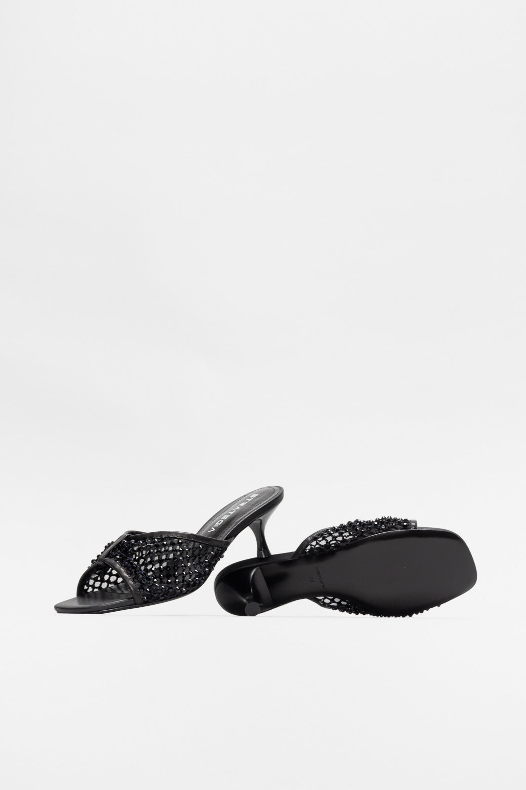 Heeled Sandal Gems | Midnight Black Crystal Strass