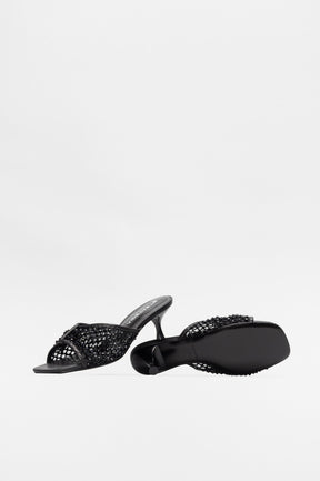 Heeled Sandal Gems | Midnight Black Crystal Strass