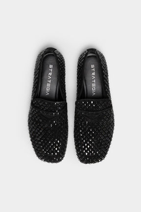 Crystal Loafer Vanity | Midnight Black Suede