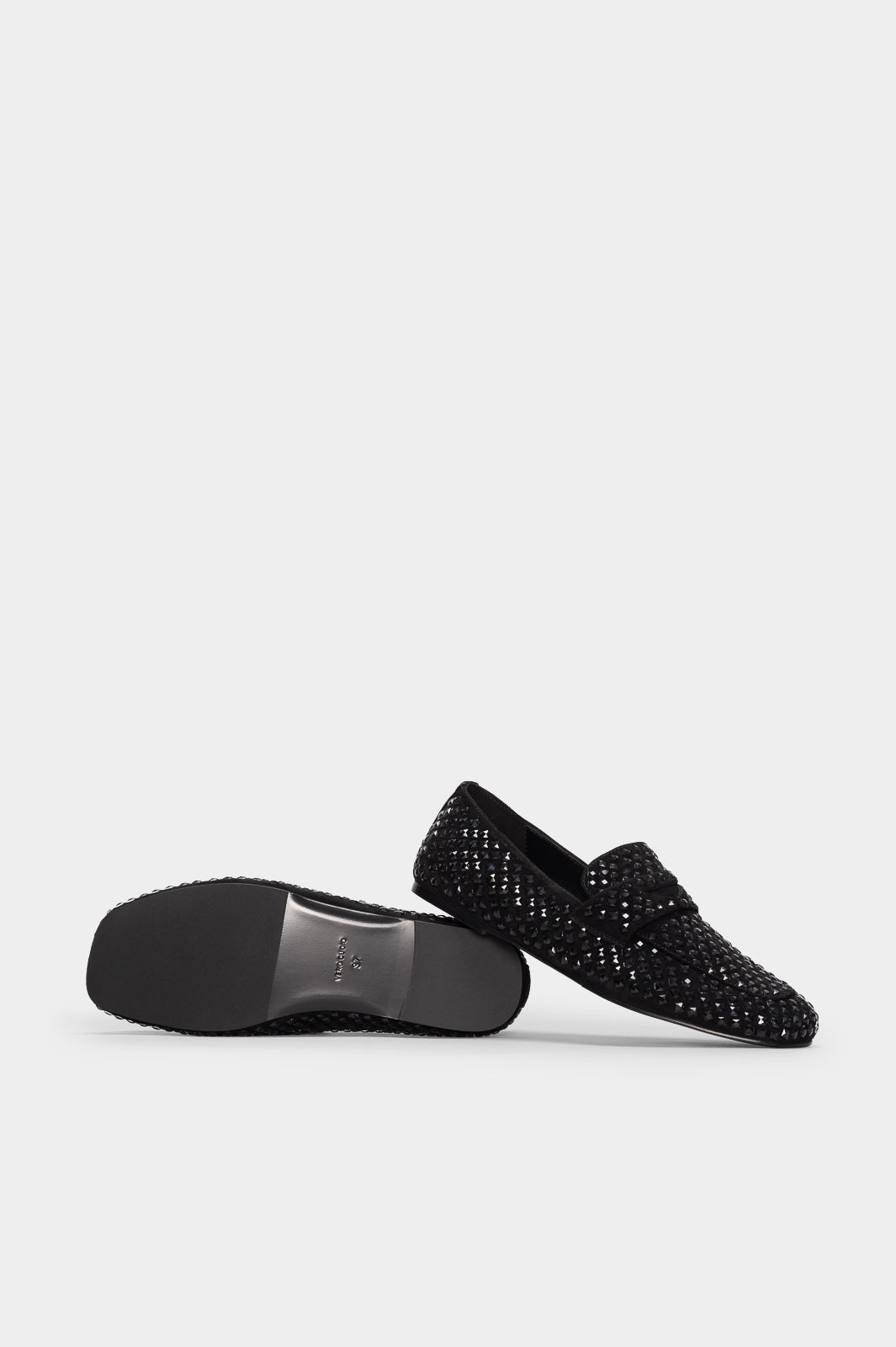 Crystal Loafer Vanity | Midnight Black Suede