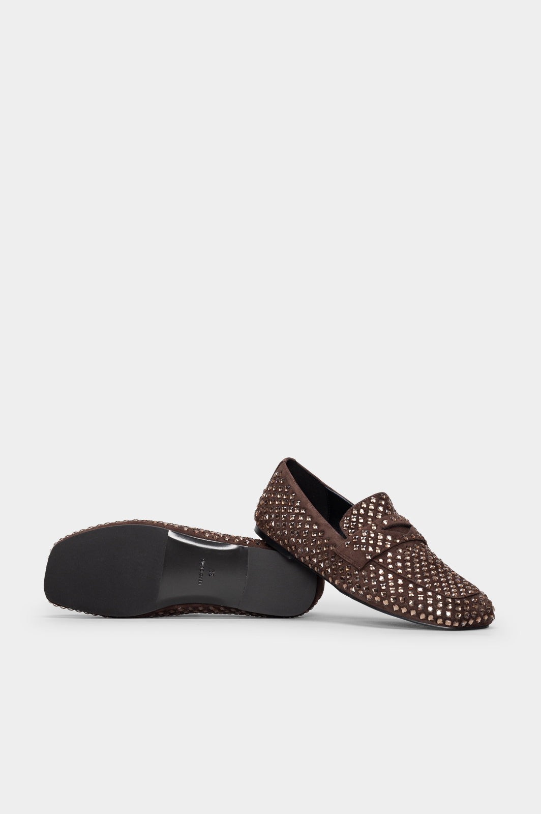 Crystal Loafer Vanity | Coffee Brown Suede