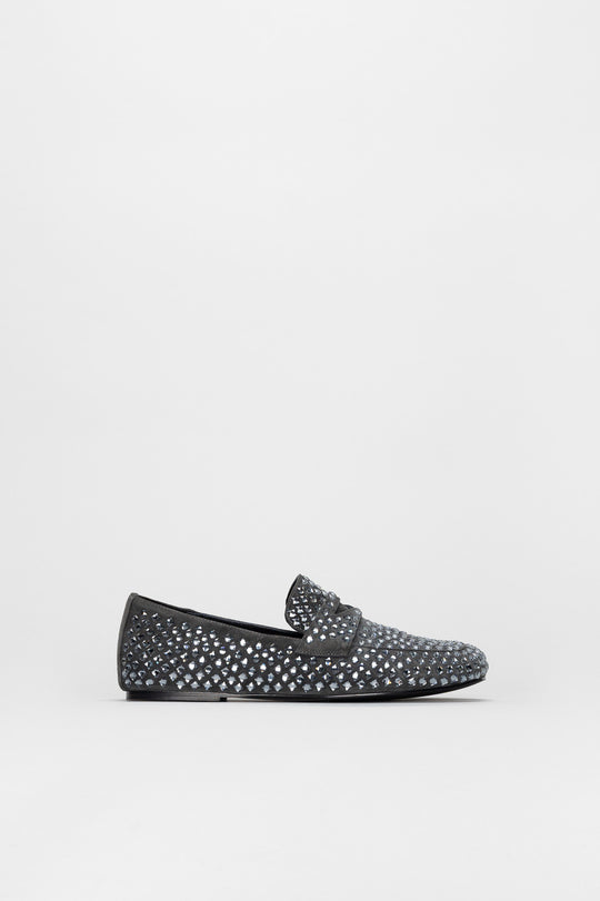 Crystal Loafer Vanity | Ash Grey Suede