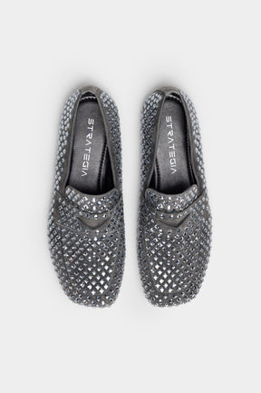 Crystal Loafer Vanity | Ash Grey Suede